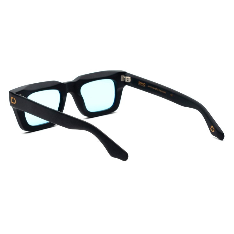 Occhiali da sole Soho London Strand Satin Black - Light Blue