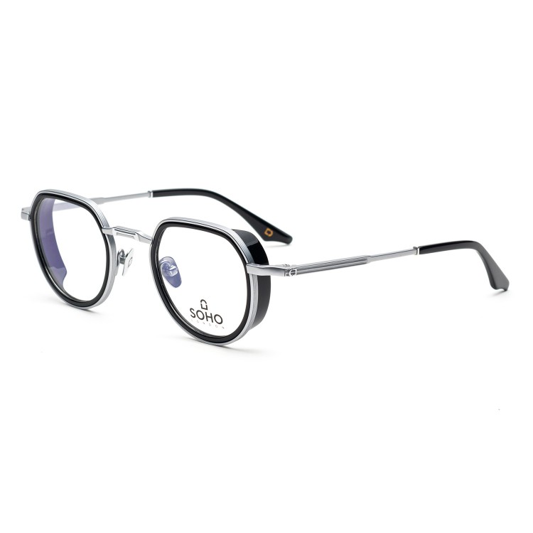 Occhiali da vista Soho London Barnet Titanium Silver - Black