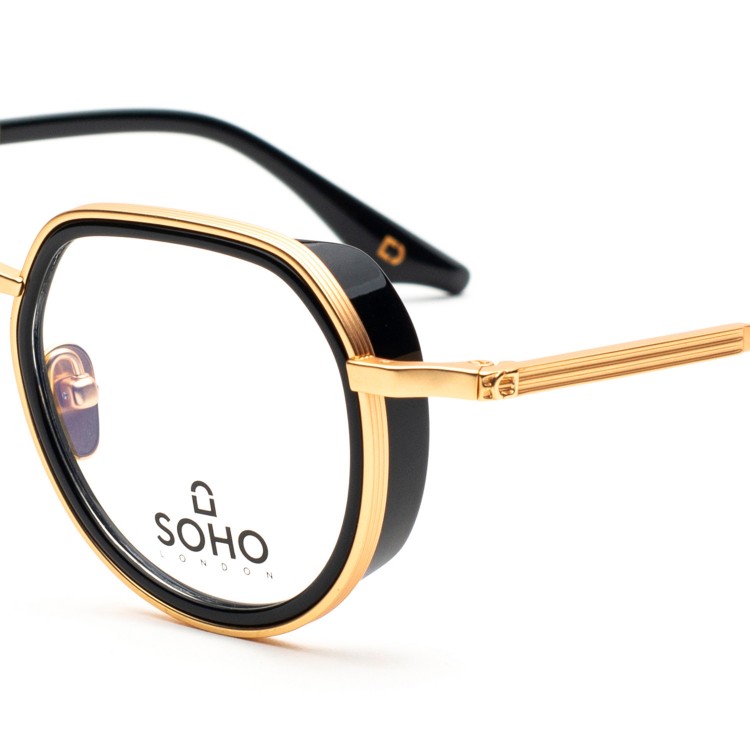 Occhiali da vista Soho London Barnet Titanium Gold - Black