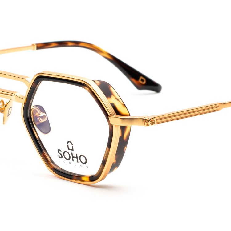 Occhiali da vista Soho London Lambeth Titanium Oro-Tartaruga