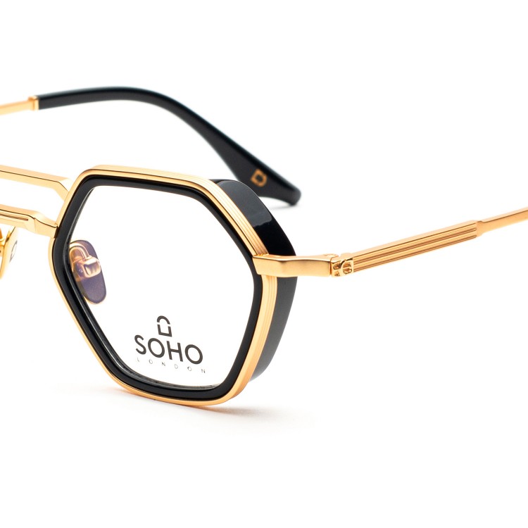 Occhiali da vista Soho London Lambeth Titanium Oro - Nero