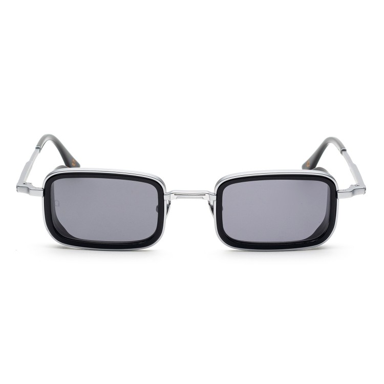 Occhiali da sole Soho London Merton Titanium Argento - Nero - Fumo