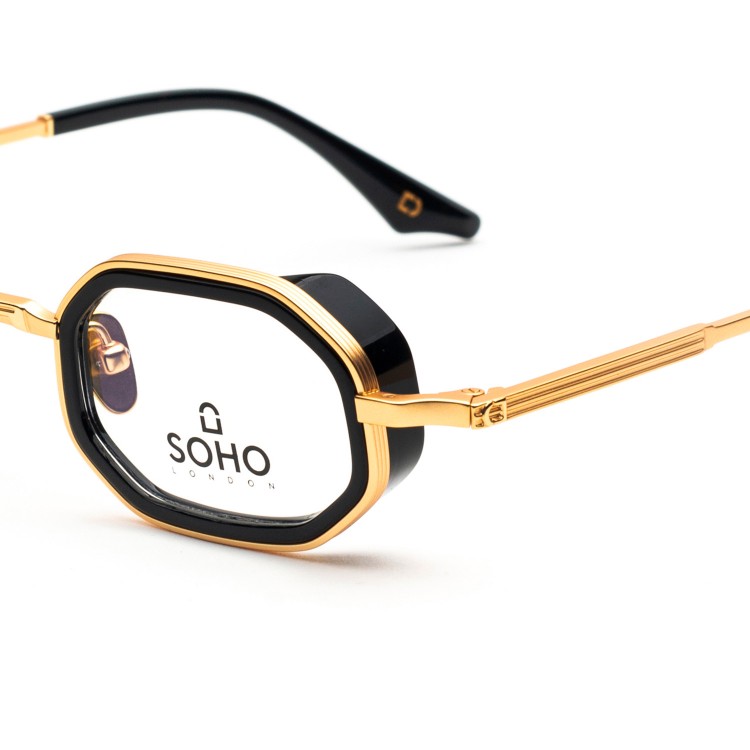 Occhiali da vista Soho London Harrow Titanium Oro/Nero